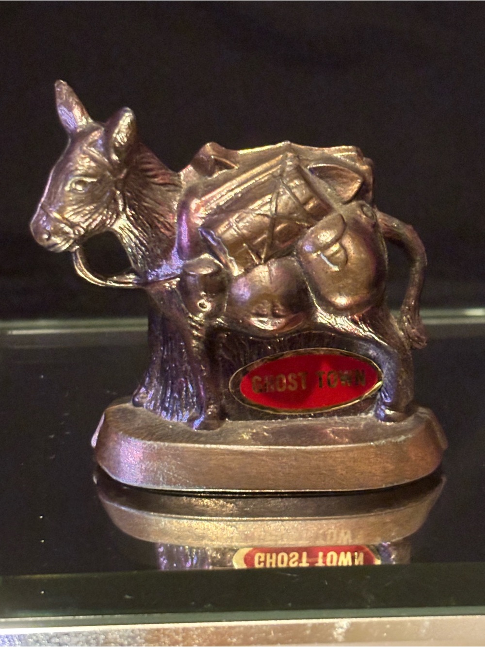 VINTAGE METAL PACK MULE, DONKEY OR BURRO MINIATURE FIGURINE